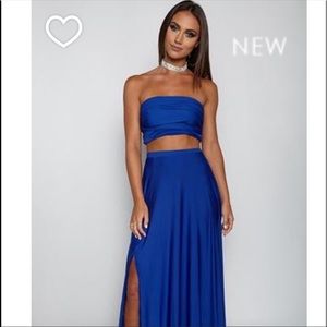 Two Piece Multi Wrap Set Prom Dress(♈️ 4 cheap